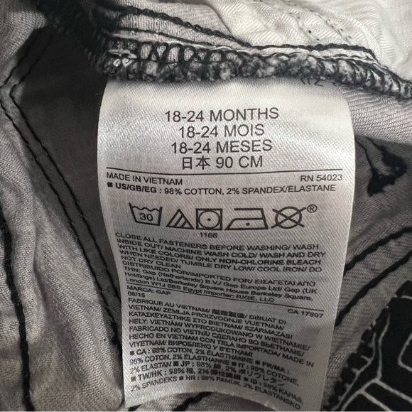 Baby Gap printed black denim - 18-24m - Picture 4 of 5